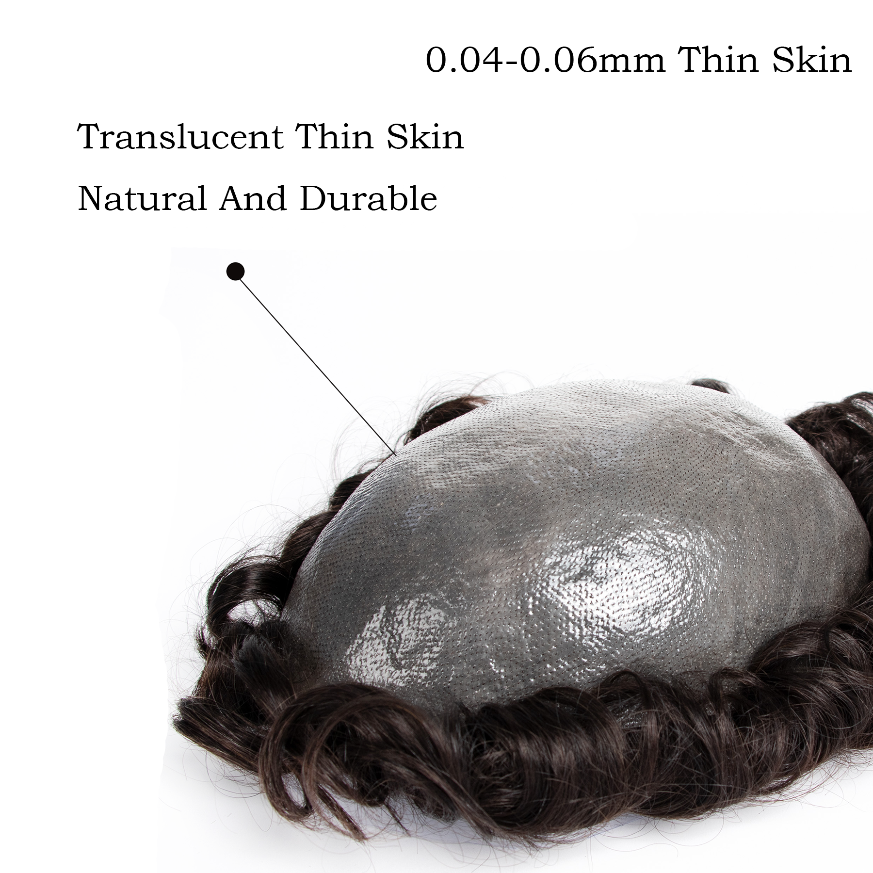 GEXWIGS Thin Skin Toupee Human Hair Replacement for Men Single Knot.