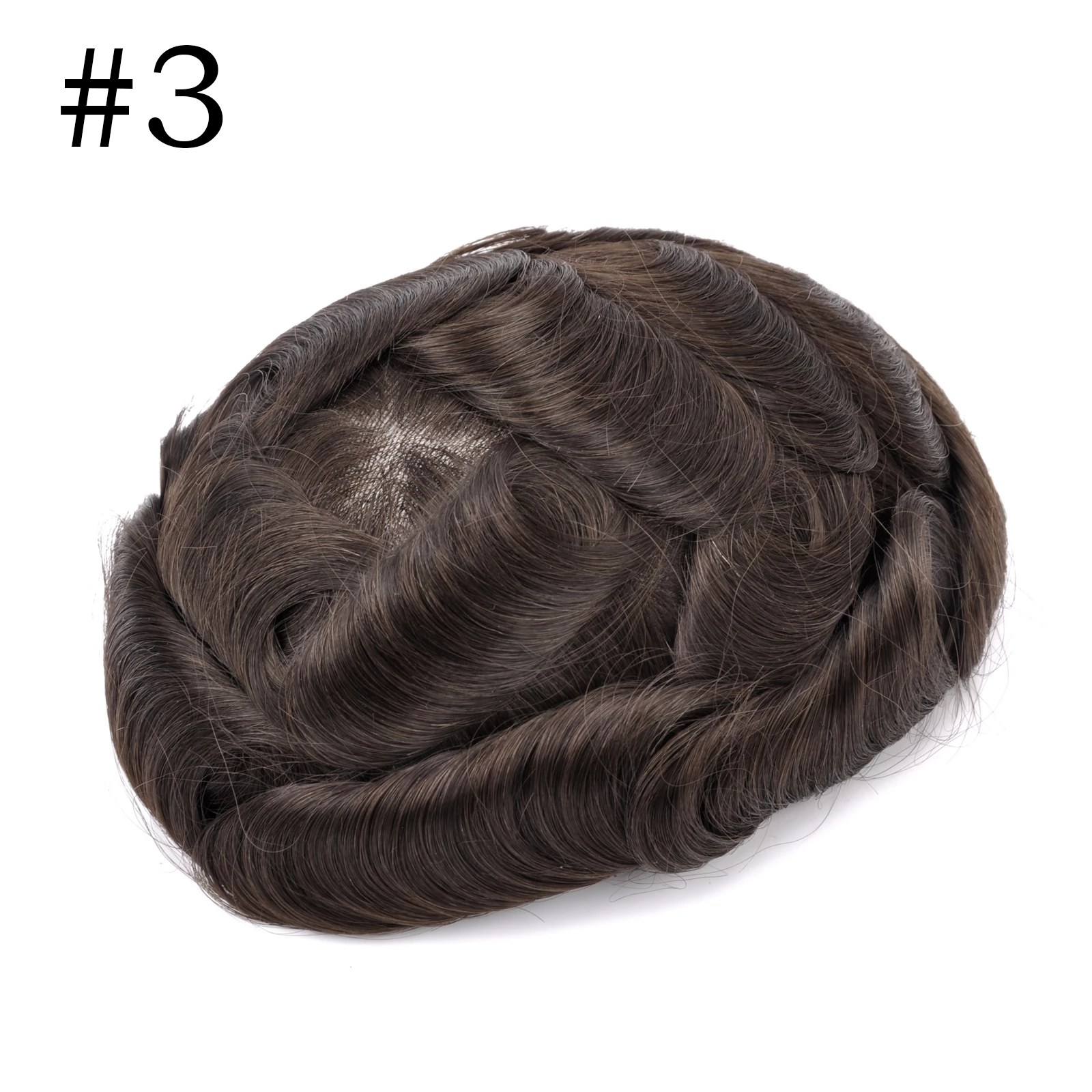 GEXWIGS Thin Skin Toupee Human Hair Replacement for Men V-Loop.
