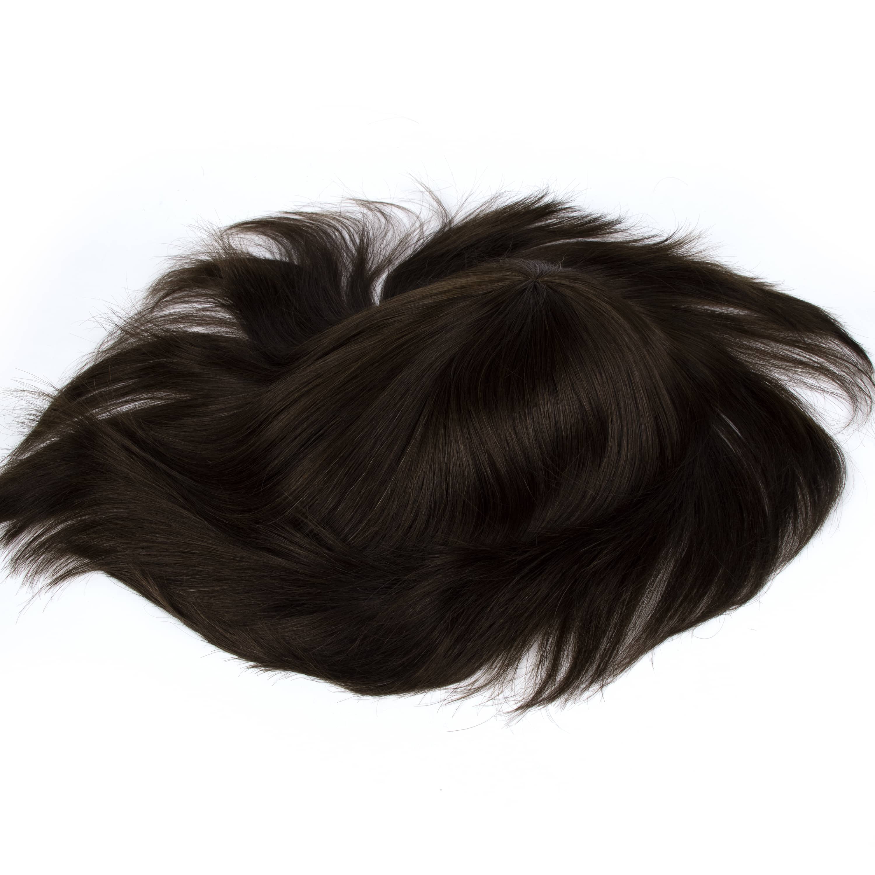 شعر مستعار GEXWIGS 8 بوصة رفيع محقون بالجلد للرجال شعر أوروبي