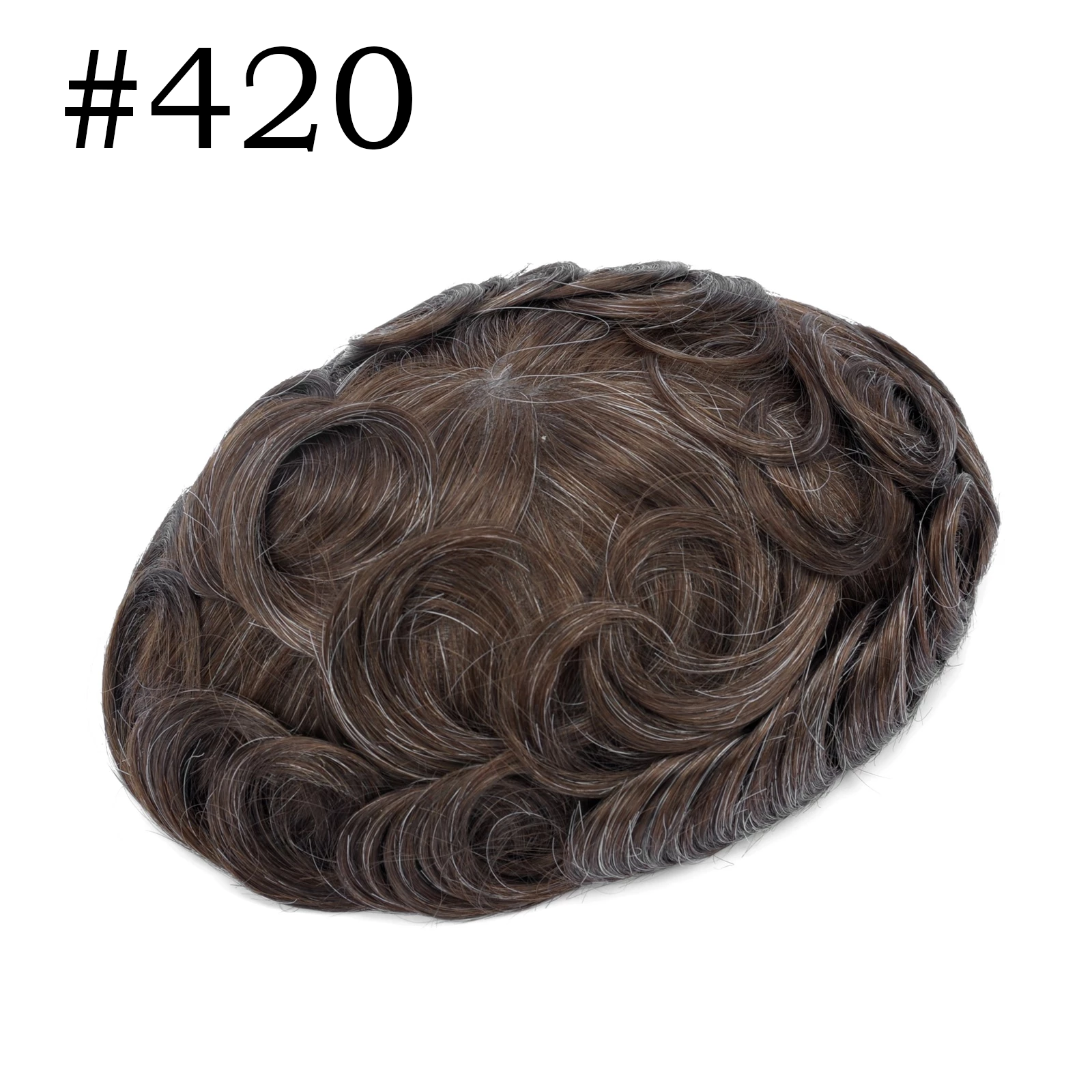GEXWIGS 0.1-0.12mm Thin Skin Toupee Durable Scalloped Front | SKIN.
