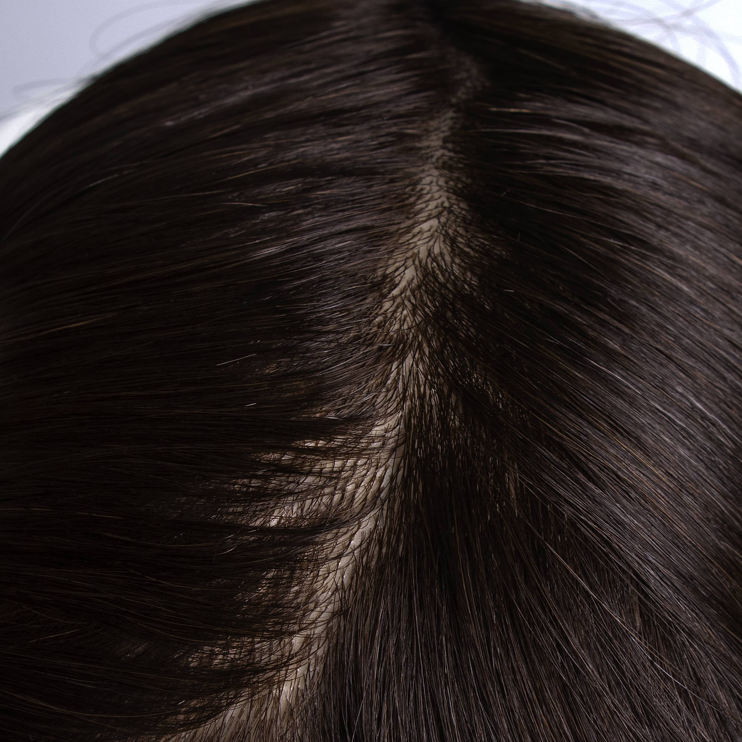 GEXWIGS 8 Zoll dünne Haut eingespritzte Haarperücken für europäisches Männerhaar